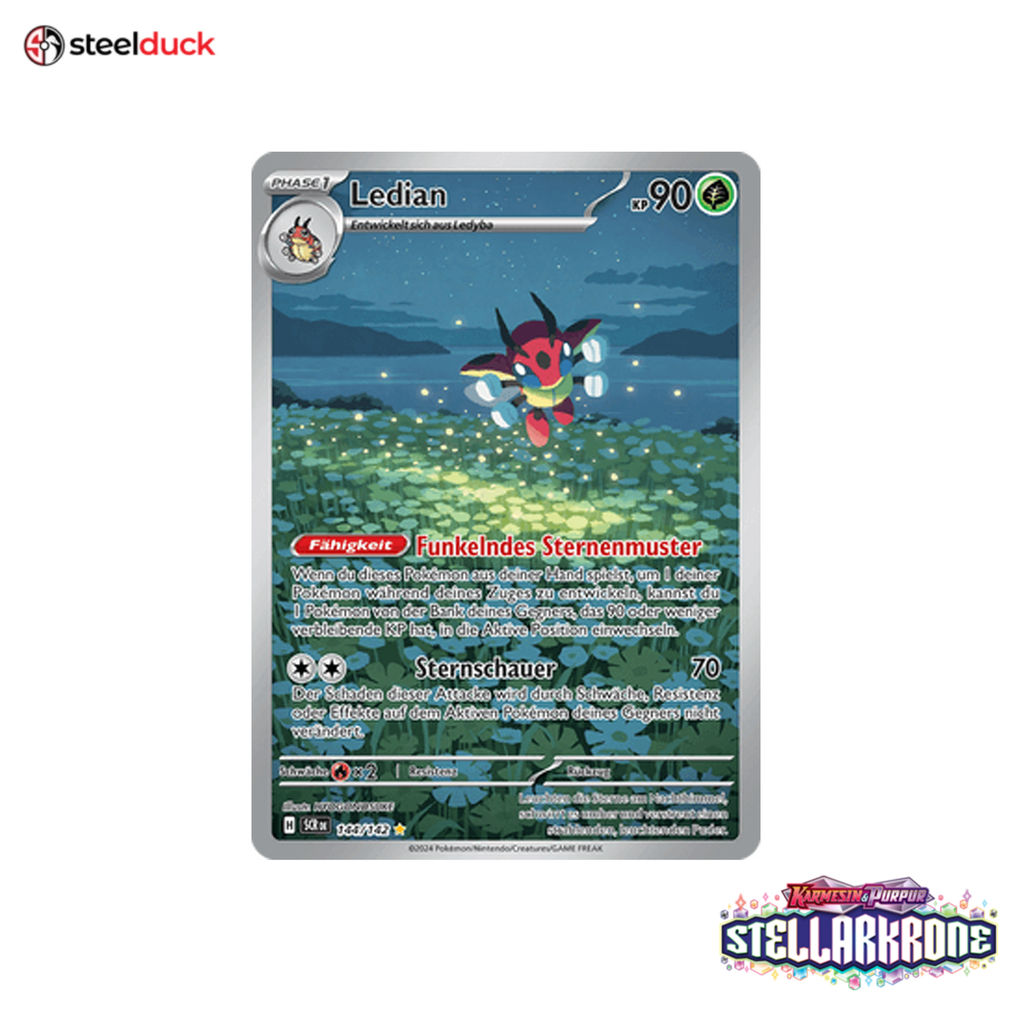 Ledian (144/142) Stellarkrone - Illustration Rare
