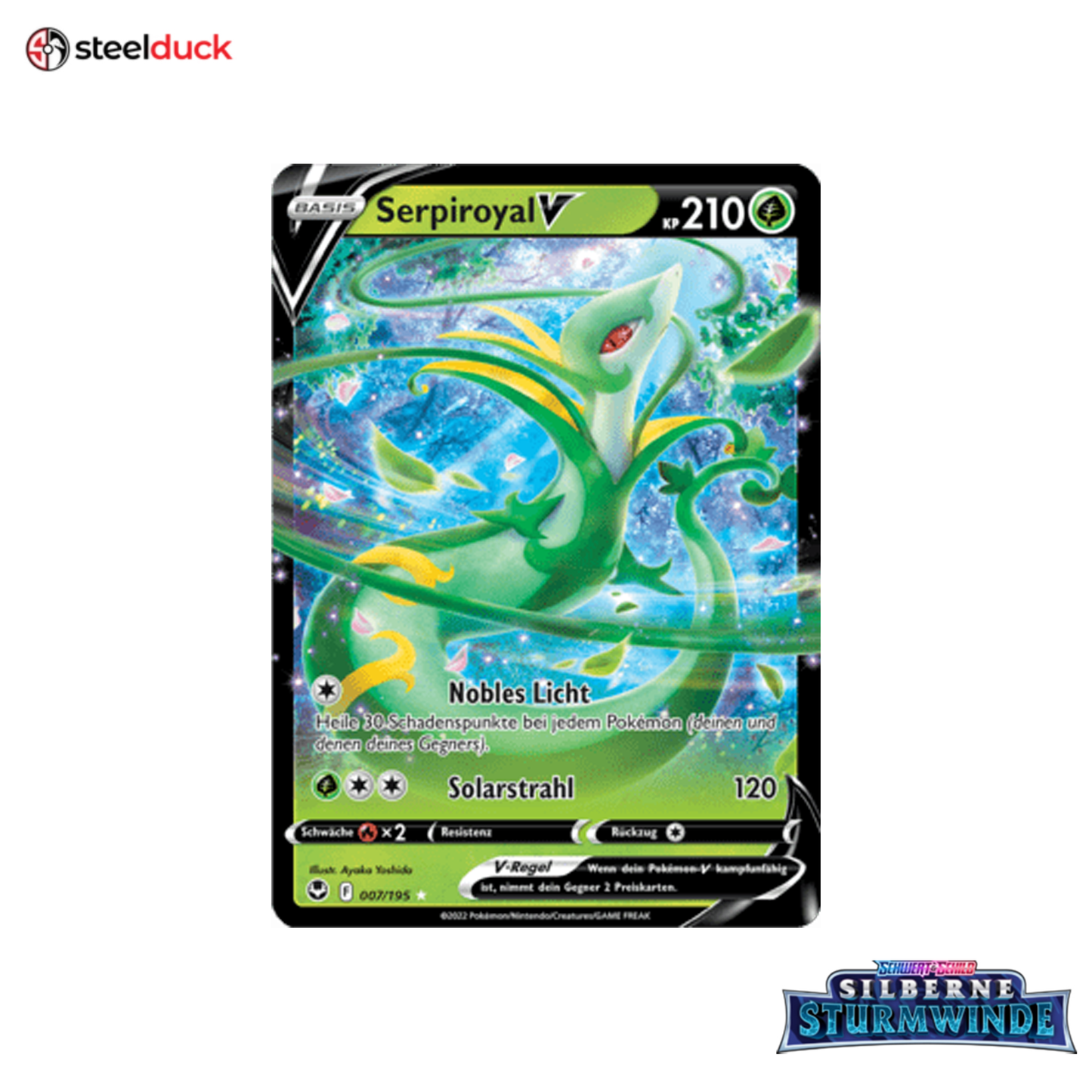 Serpiroyal V (007/195) Silberne Sturmwinde - Holo Rare V