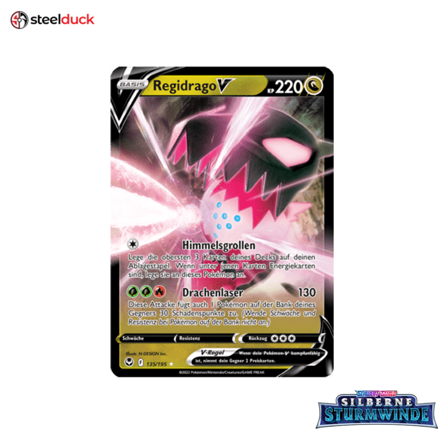 Regidrago V (135/195) Silberne Sturmwinde - Holo Rare V