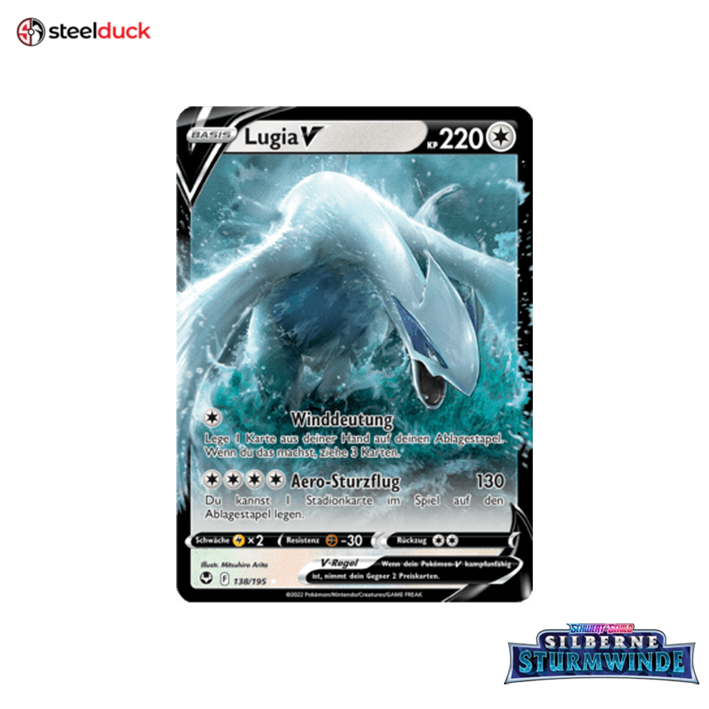 Lugia V (138/195) Silberne Sturmwinde - Holo Rare V