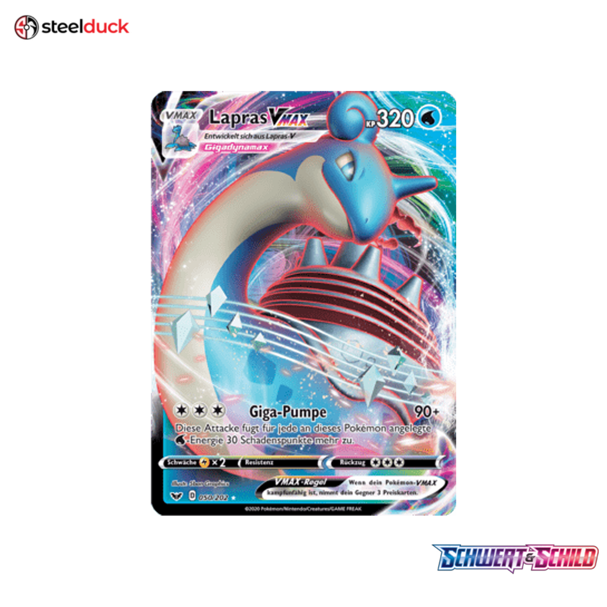 Lapras VMAX (050/202) Schwert & Schild - Holo Rare VMAX