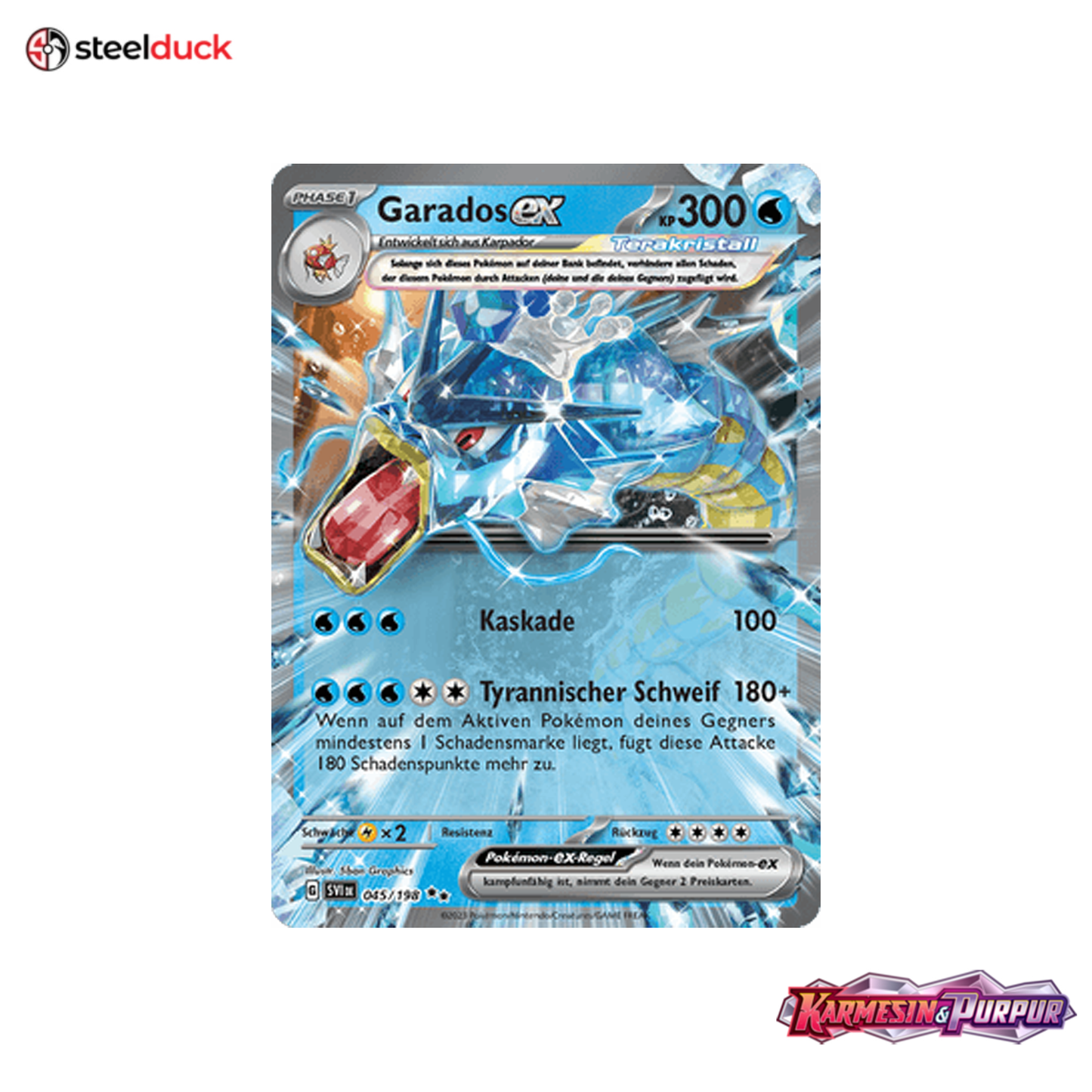 Garados ex (045/198) Karmesin & Purpur - Double Rare