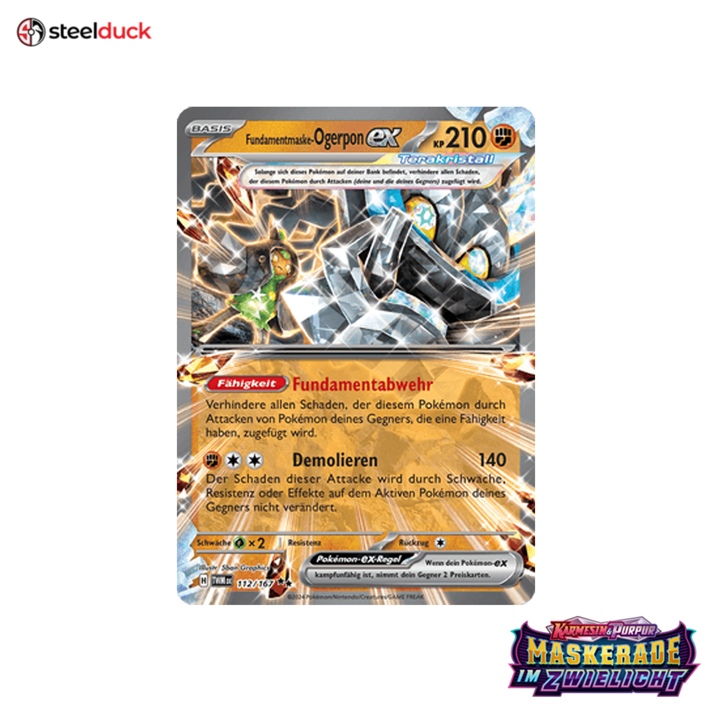 Fundamentmaske-Ogerpon ex (112/167) Maskerade im Zwielicht - Double Rare