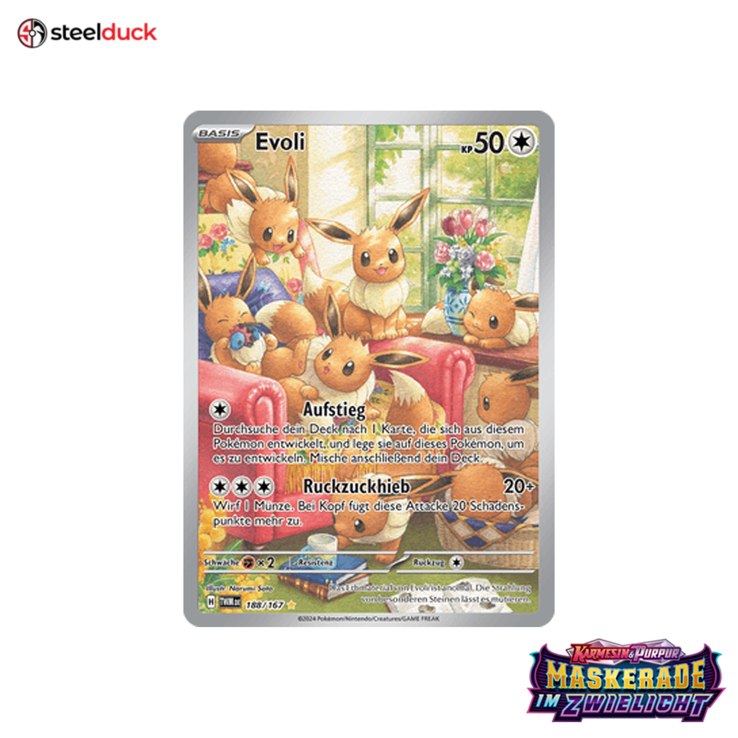 Evoli (188/167) Maskerade im Zwielicht - Illustration Rare
