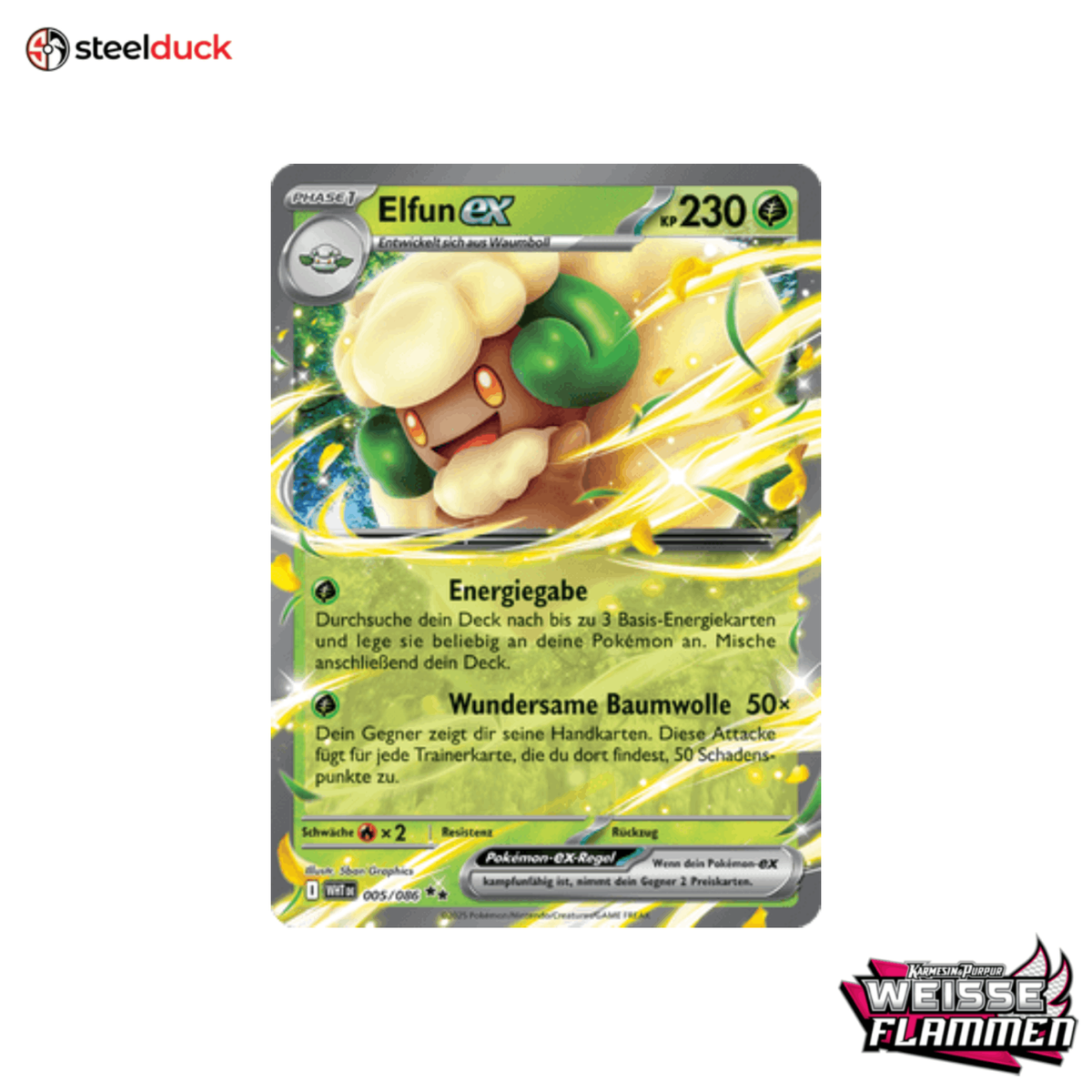 Elfun ex (005/086) Weiße Flammen - Double Rare