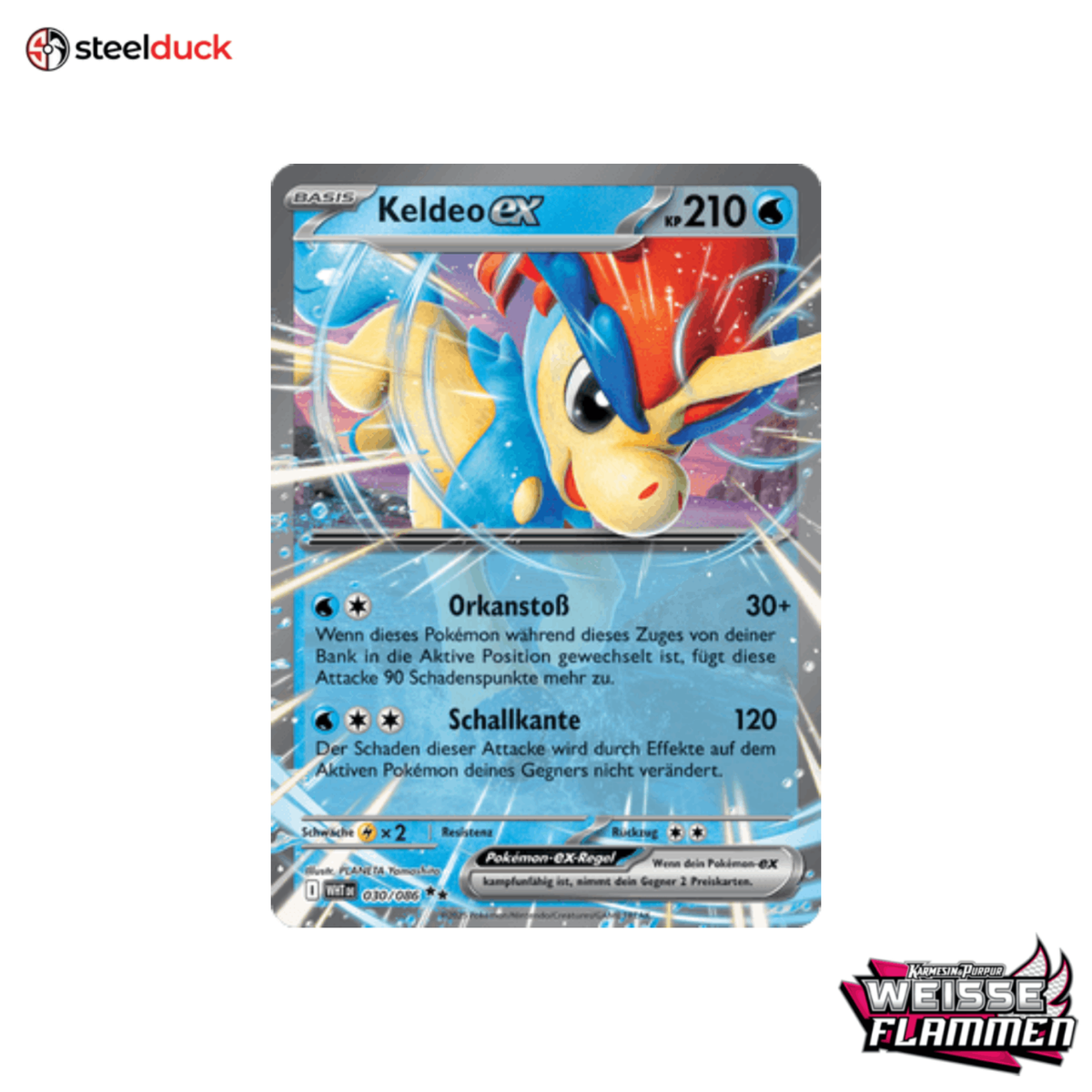 Keldeo ex (030/086) Weiße Flammen - Double Rare
