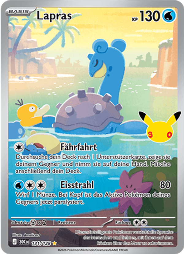 Lapras (131/128) 30 Jahre - Illustration Rare
