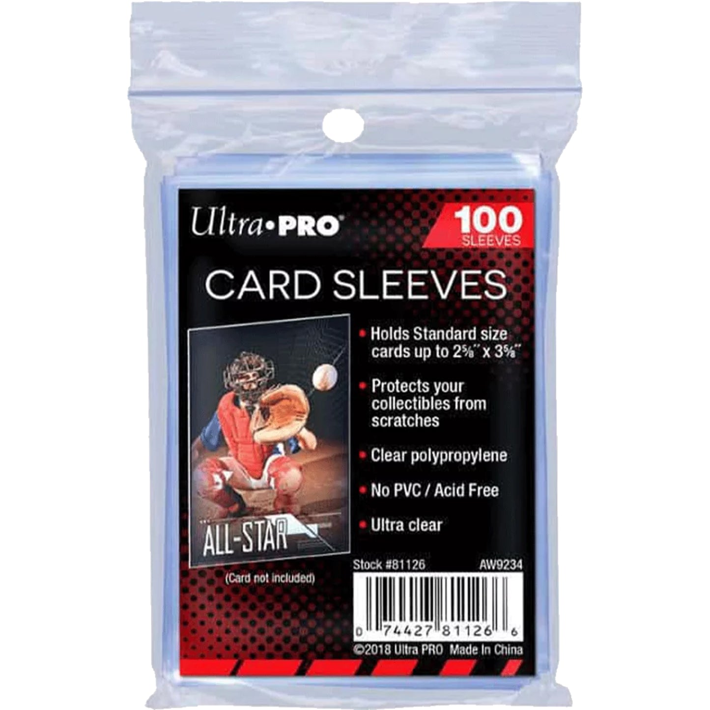 Ultra Pro Card Sleeves, Kartenhüllen Standartformat - 100 Stück