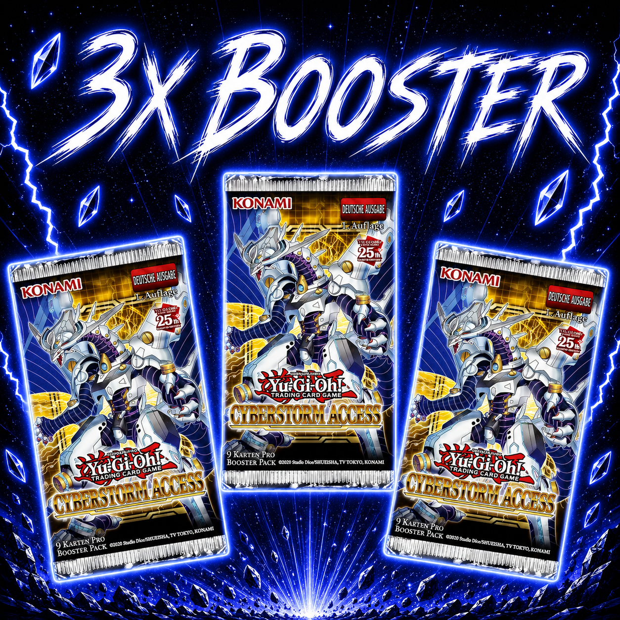 Yu-Gi-Oh! Cyberstorm Access CYAC 3x Booster 1. Auflage (DE)