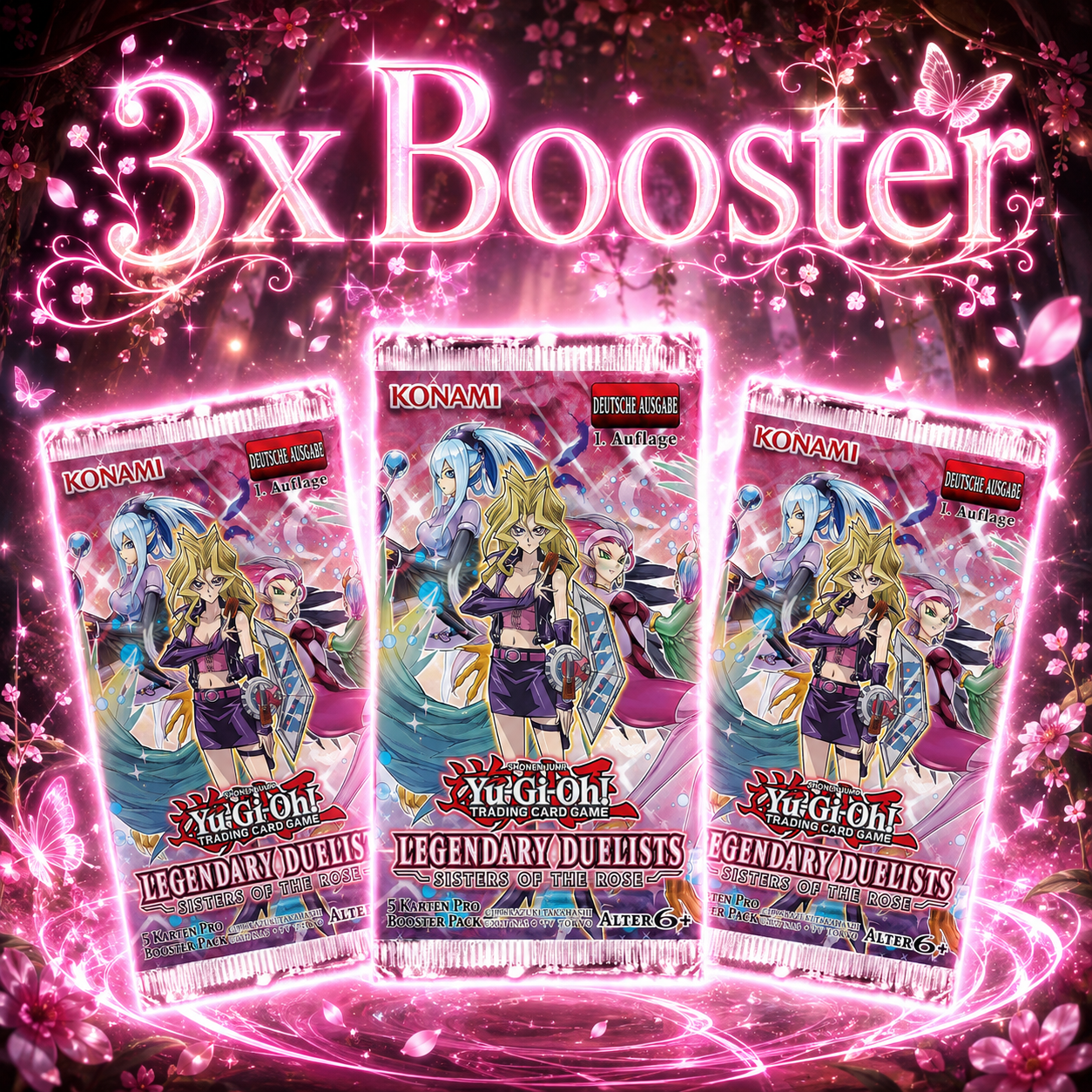 Yu-Gi-Oh! Legendary Duelist - Sisters of the Rose 3x Booster 1. Auflage (DE)