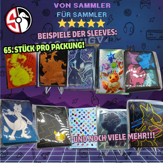 Pokémon Hüllen - Zufällige Packung TTB/ETB Sleeves 65 Stück Original verschlossen