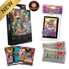 Yu-Gi-Oh! Tim-Gi-Oh Bundle! Spirit Charmers Structure Deck, 4x Booster, Dunkler Magier Mädchen Sleeves und #DYTVS Sticker