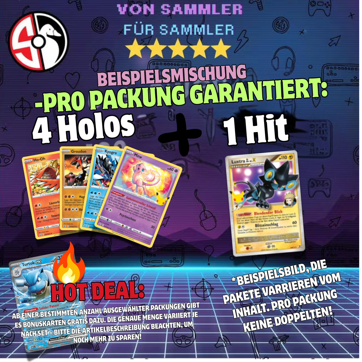 Pokémon Celebration – Kartenpaket (5 Karten) – Deutsch – inkl. 1 Hit-Karte