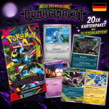 Pokémon Mega-Entwicklung - Dunkelnacht - Kartenpaket - 20 KARTEN MIT HOLOS!