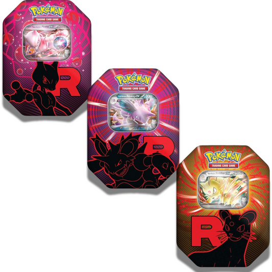 TIN BUNDLE! 3x Tin Box „Ewige Rivalen“ Mewtu, Nidoking & Snobilikat
