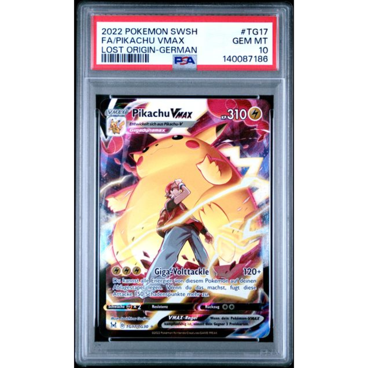 Pokemon PSA 10 - Pikachu VMAX TG17/TG30 - Verlorener Ursprung - (DE)