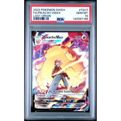 Pokemon PSA10 - Pikachu VMAX TG17/TG30 - Lost Origin  - (EN)