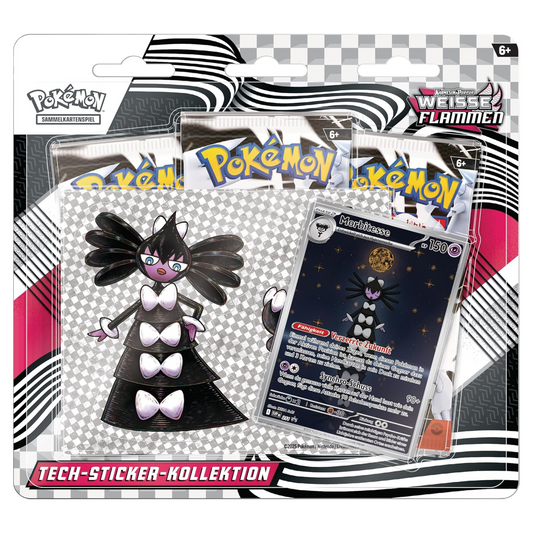 Karmesin & Purpur Schwarze Blitze & Weisse Flammen - Tech-Sticker-Kollektion Morbitesse