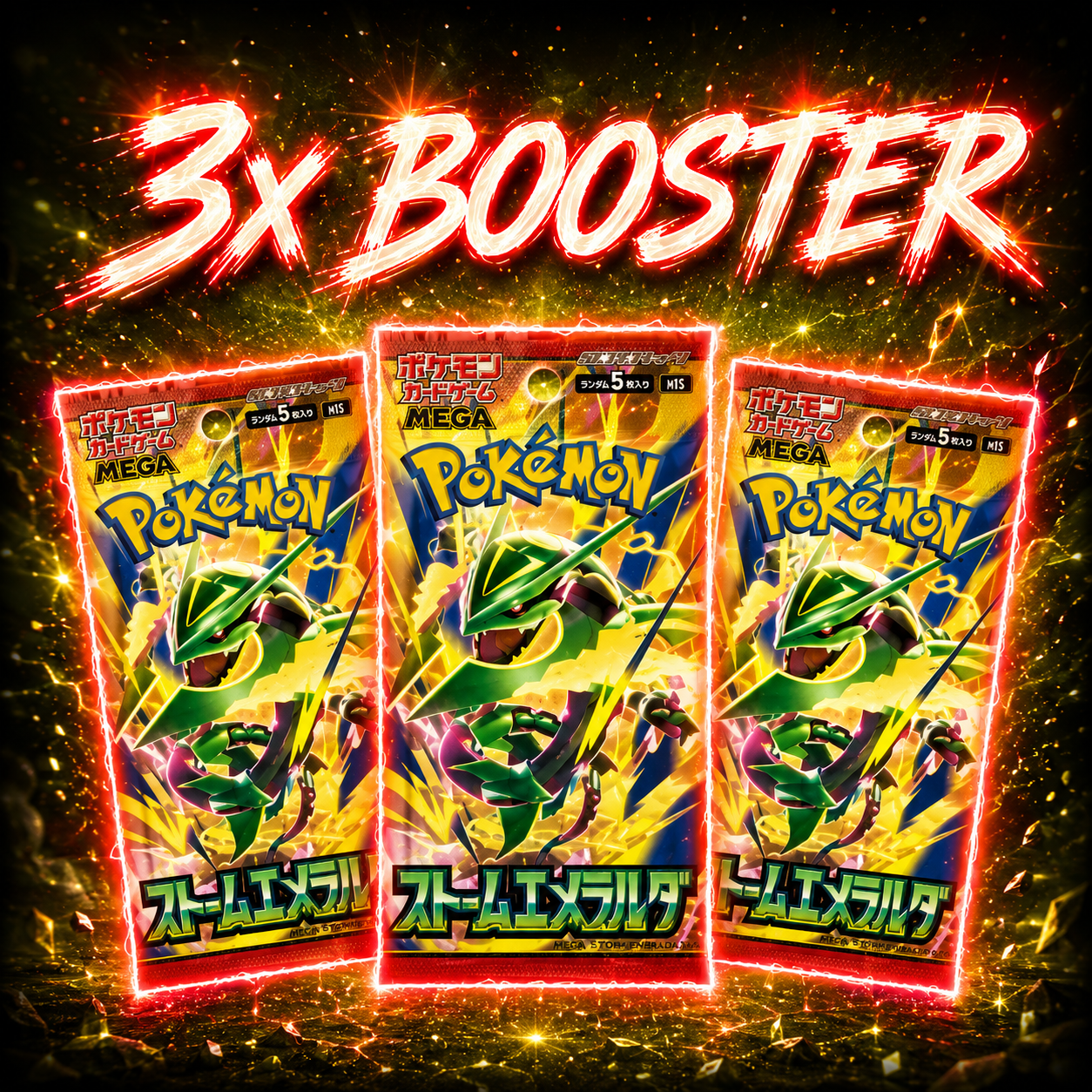 Pokémon - Storm Emeralda - 3x Booster Bundle - JPN