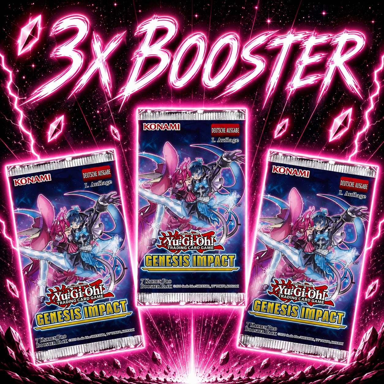 Yu-Gi-Oh! Genesis Impact GEIM 3x Booster 1. Auflage (Deutsch)