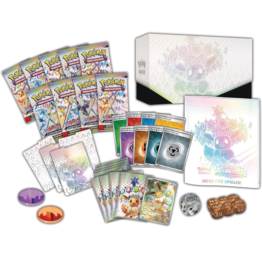 Karmesin & Purpur Prismatische Entwicklungen Top-Trainer-Box (DE)