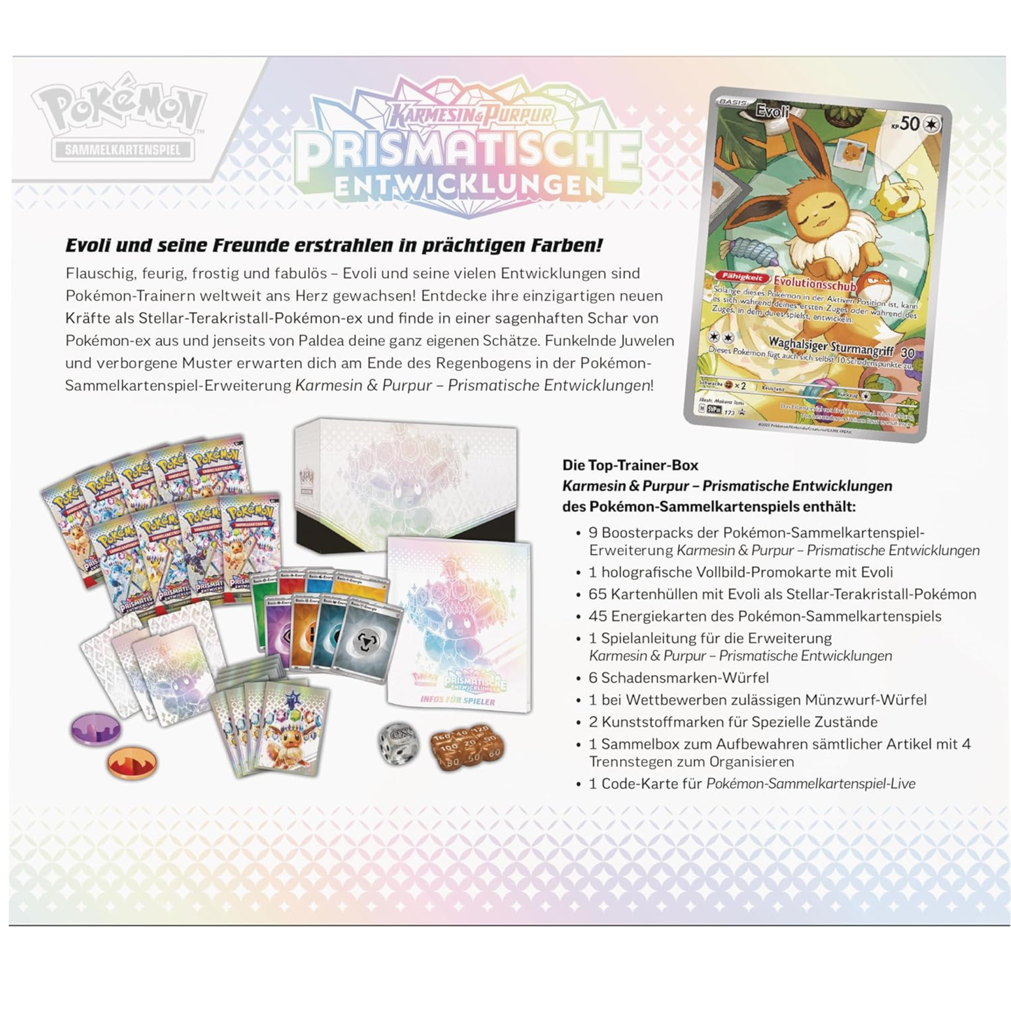 Karmesin & Purpur Prismatische Entwicklungen Top-Trainer-Box (DE)