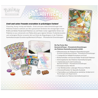 Karmesin & Purpur Prismatische Entwicklungen Top-Trainer-Box (DE)