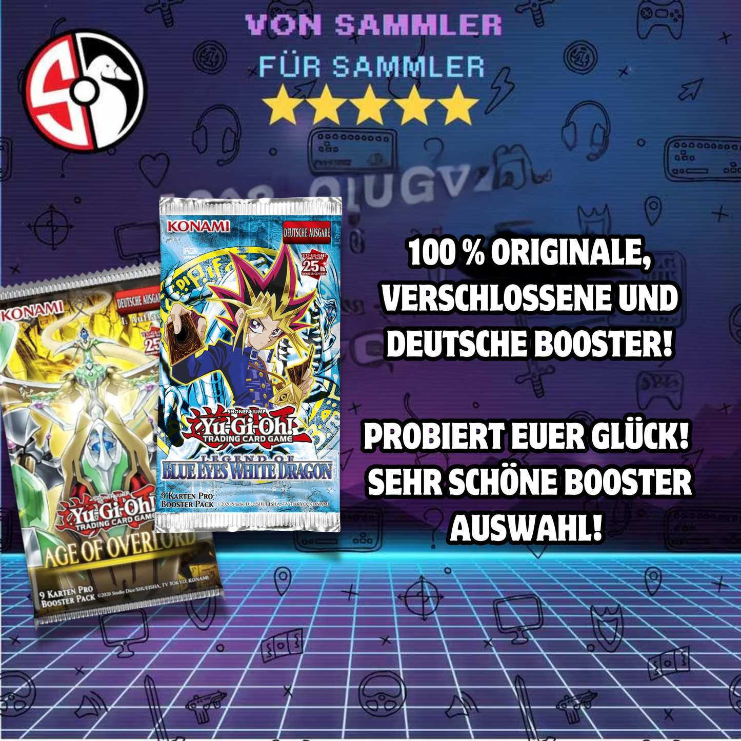 Yu-Gi-Oh! 5x zufällige Booster zb. Invasion of Chaos 25th, The Infinite Forbidden, Rarity Collection (DE)
