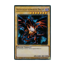 Rotäugiger schwarzer Drache (V.1) - Ultra Rare - LC25-DE06 - Deutsch - Boosterfrisch - LIMITIERTE AUFLAGE!