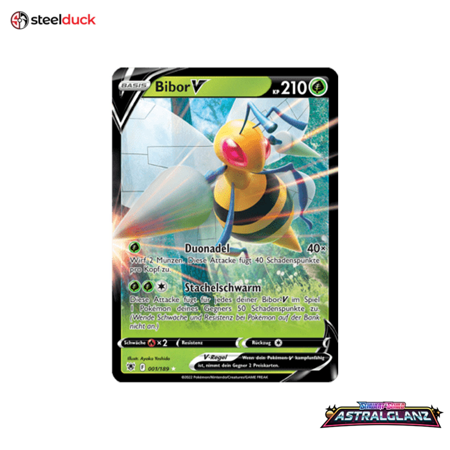 Bibor V (001/189) Astralglanz - Holo Rare V