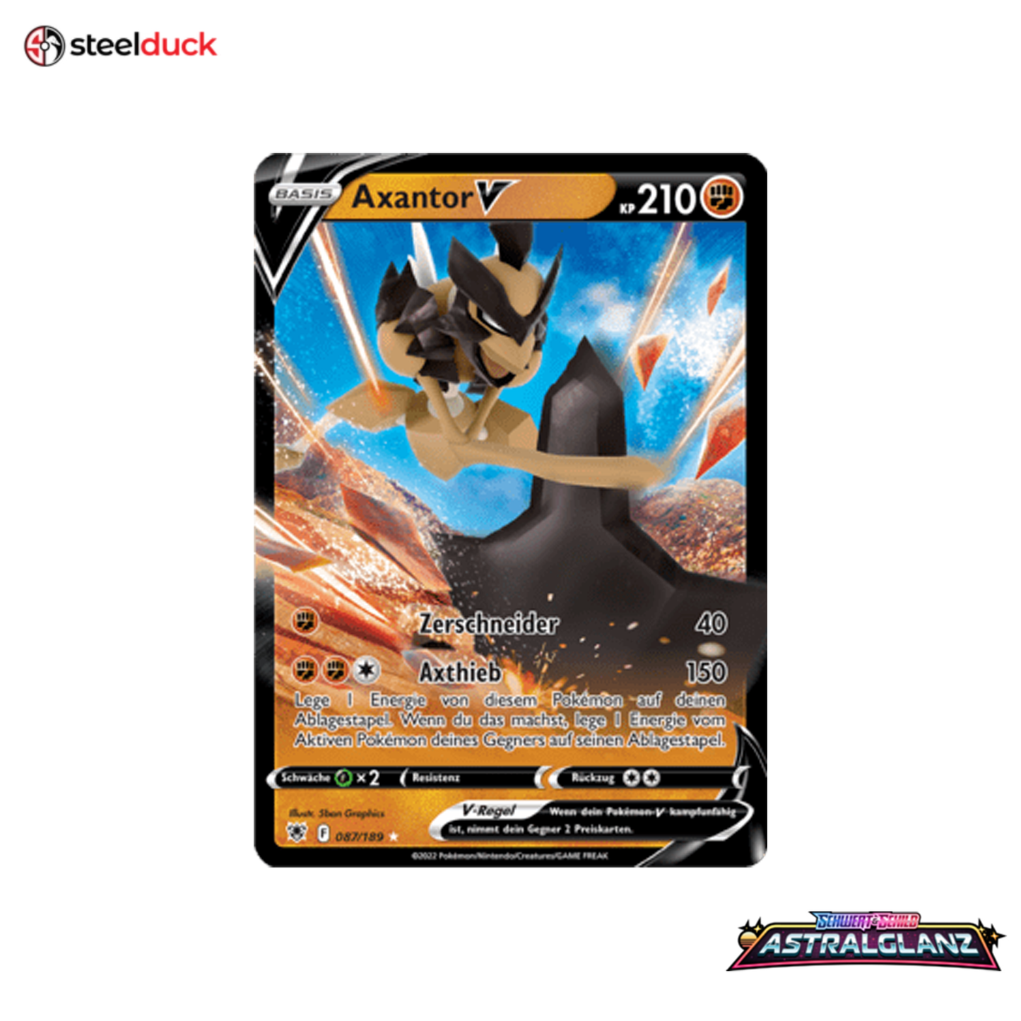 Axantor V (087/189) Astralglanz - Holo Rare V