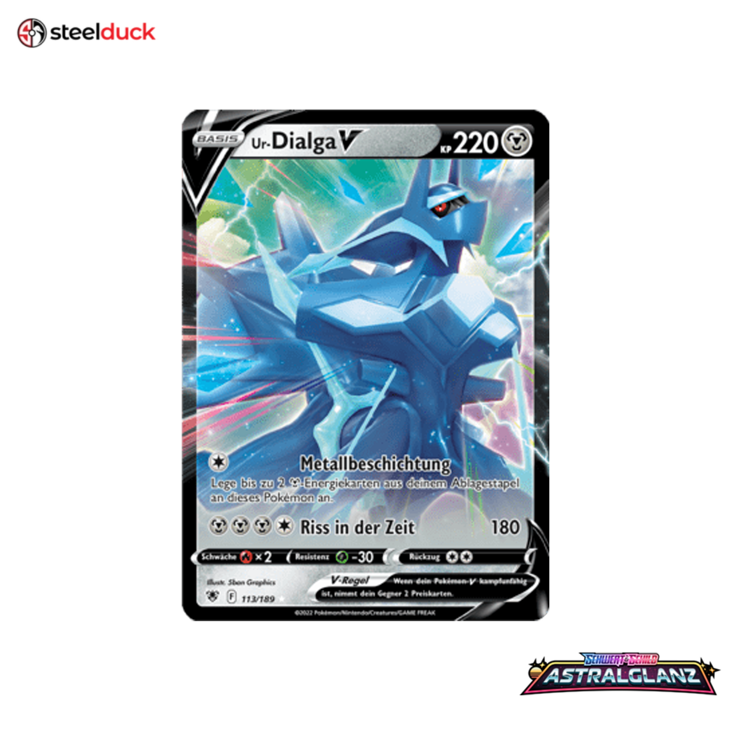 Ur-Dialga V (113/189) Astralglanz - Holo Rare V