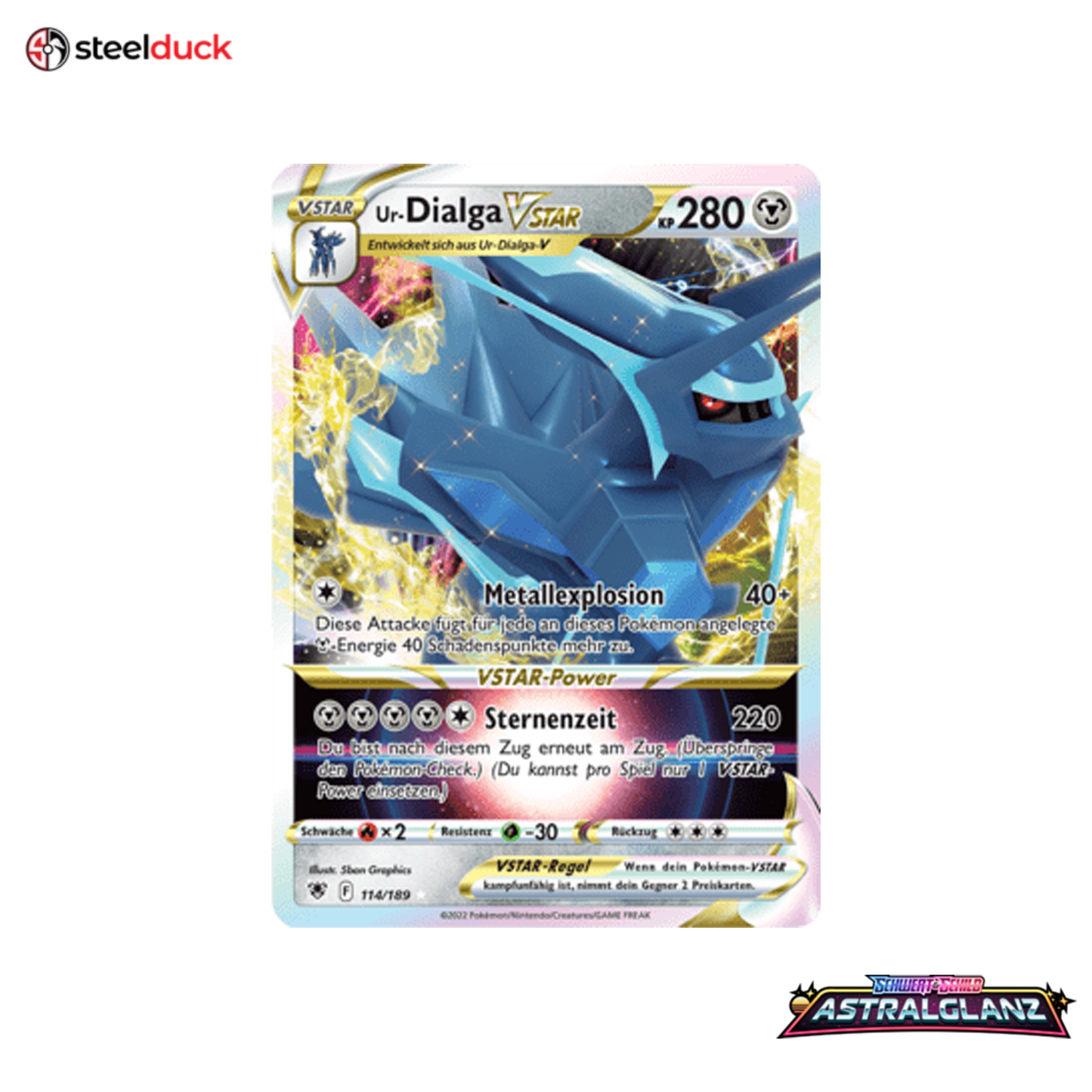 Ur-Dialga VSTAR (114/189) Astralglanz - Holo Rare VSTAR
