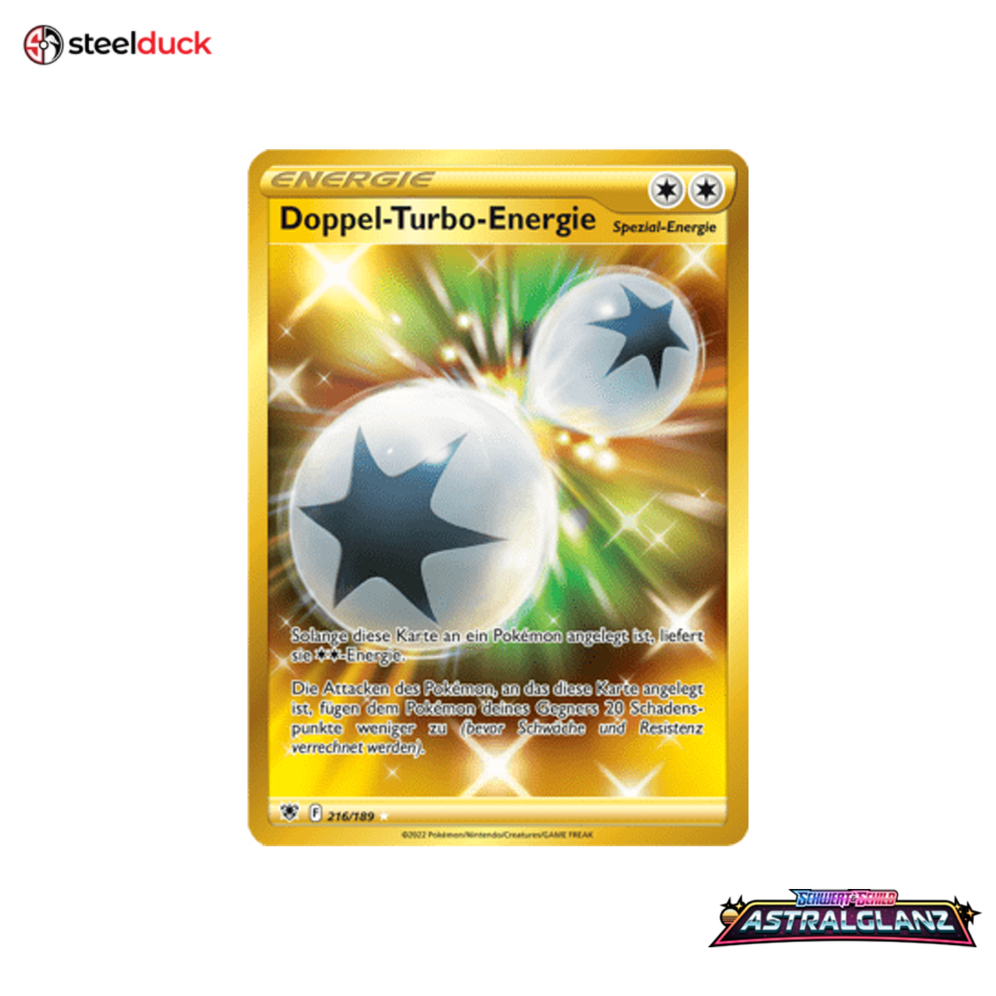 Doppel-Turbo-Energie (216/189) Astralglanz - Secret Rare