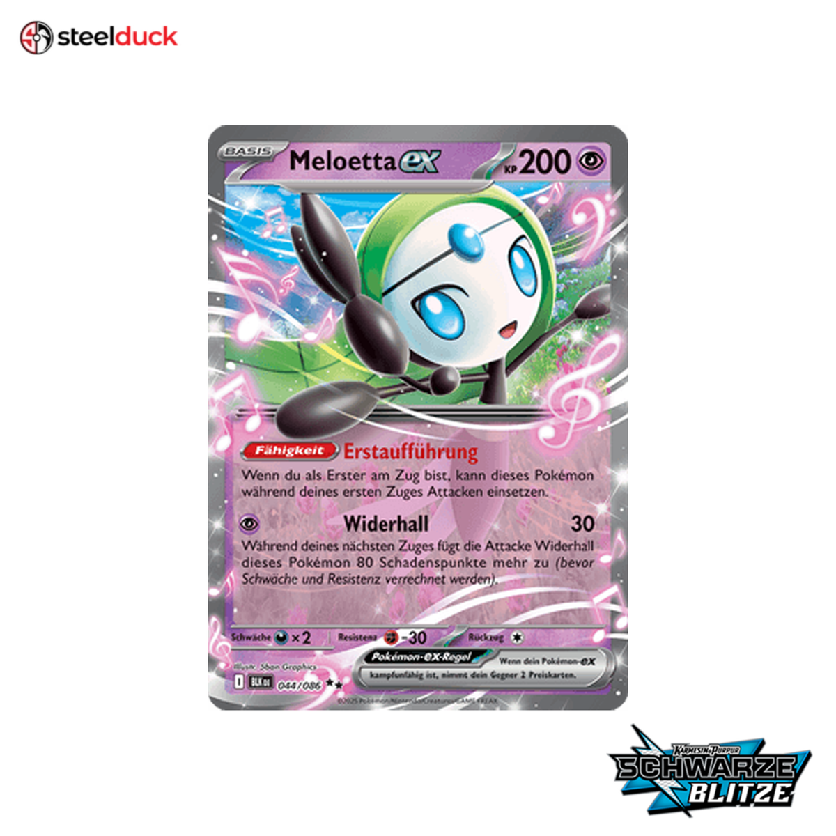 Meloetta ex (044/086) Schwarze Blitze - Double Rare