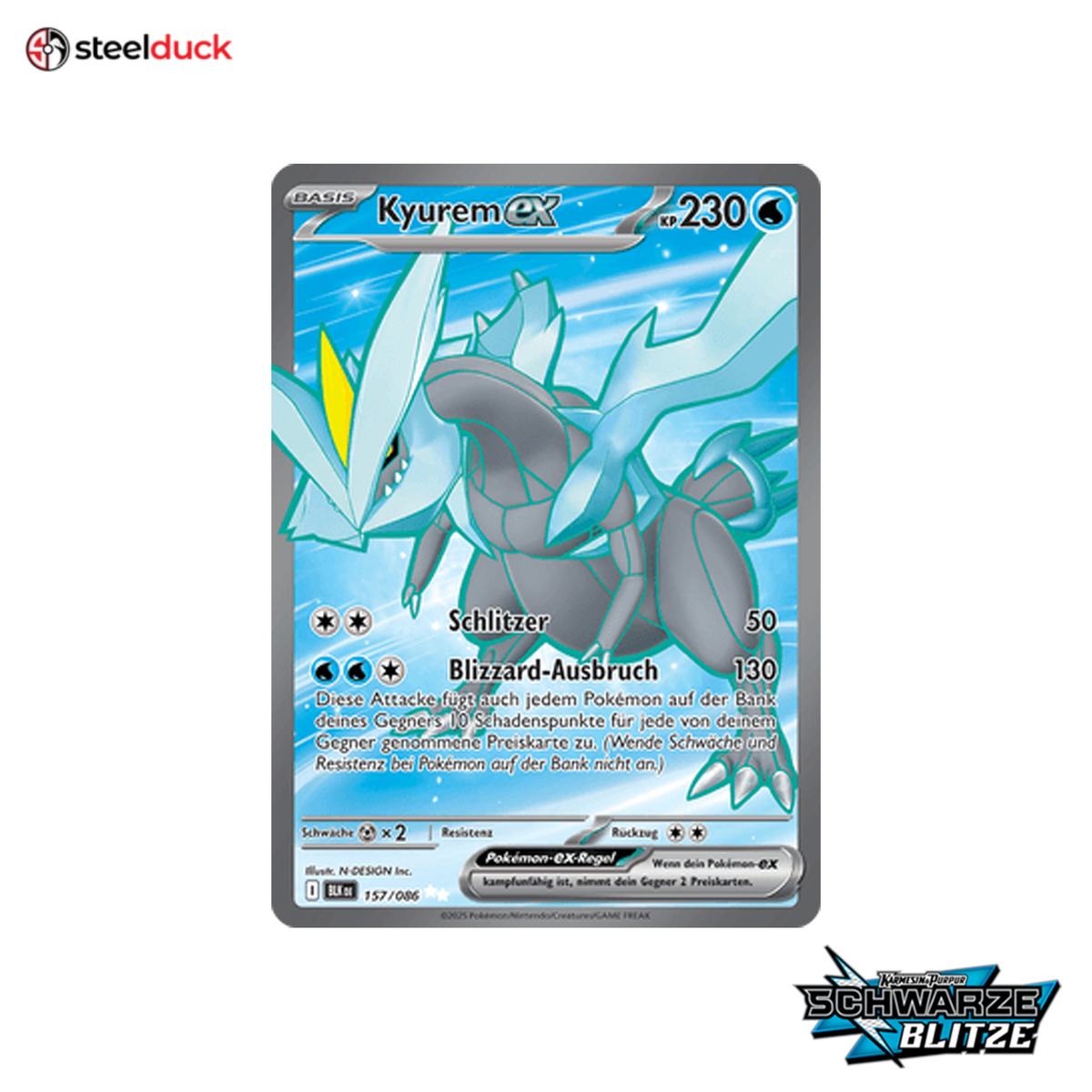 Kyurem ex (157/086) Schwarze Blitze - Ultra Rare