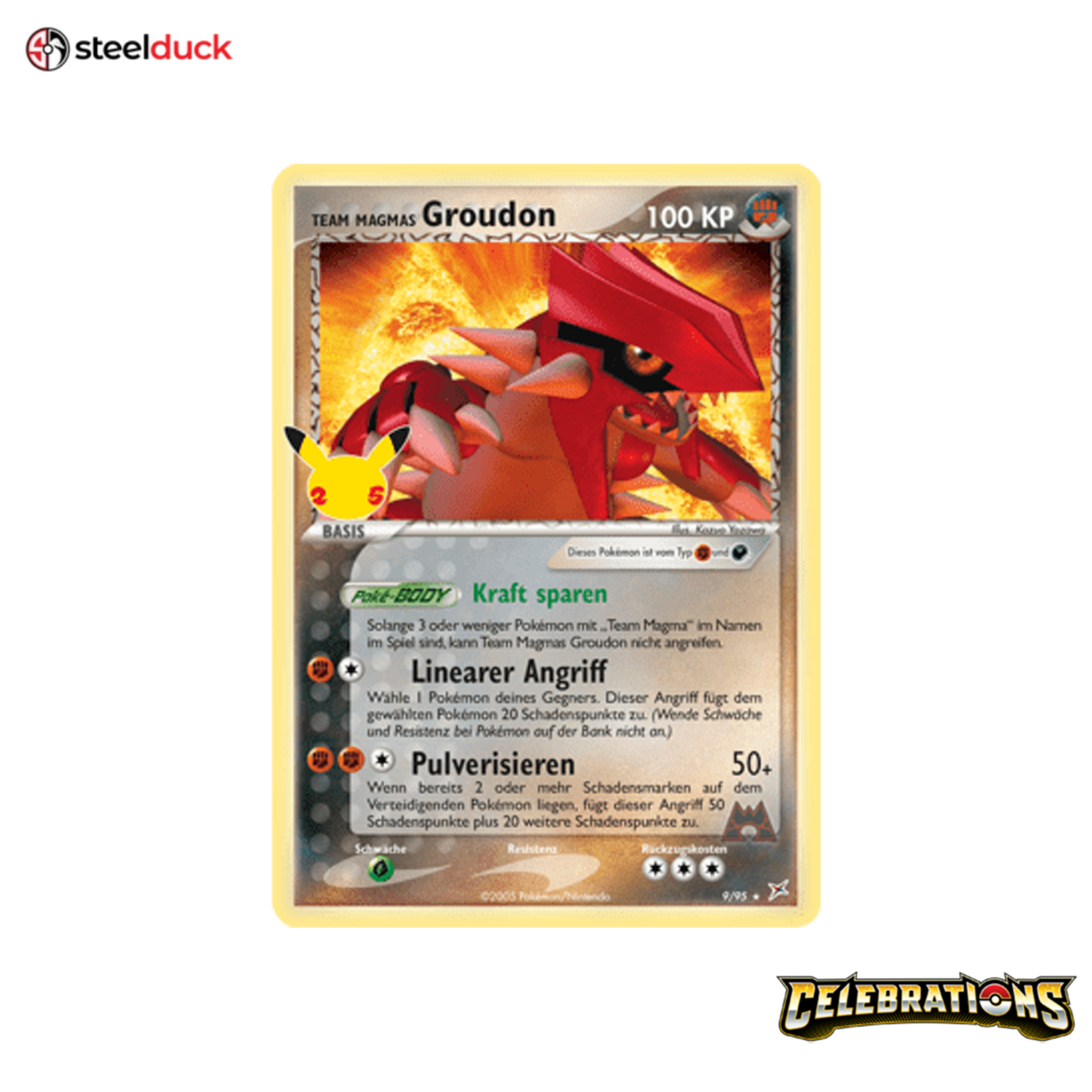 Team Magmas Groudon (9/95) Celebrations - Classic Rare