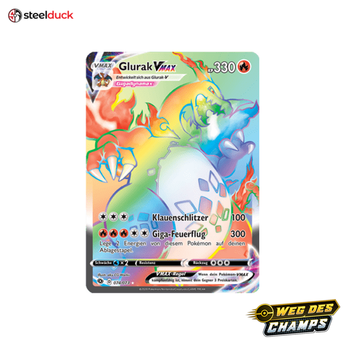 Glurak VMAX (074/073) Weg des Champs - Rainbow Rare