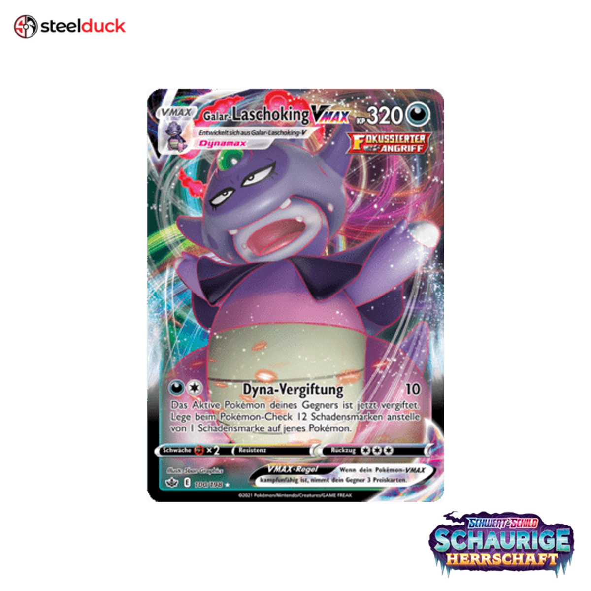 Galar-Laschoking VMAX (100/198) Schaurige Herrschaft - Holo Rare VMAX