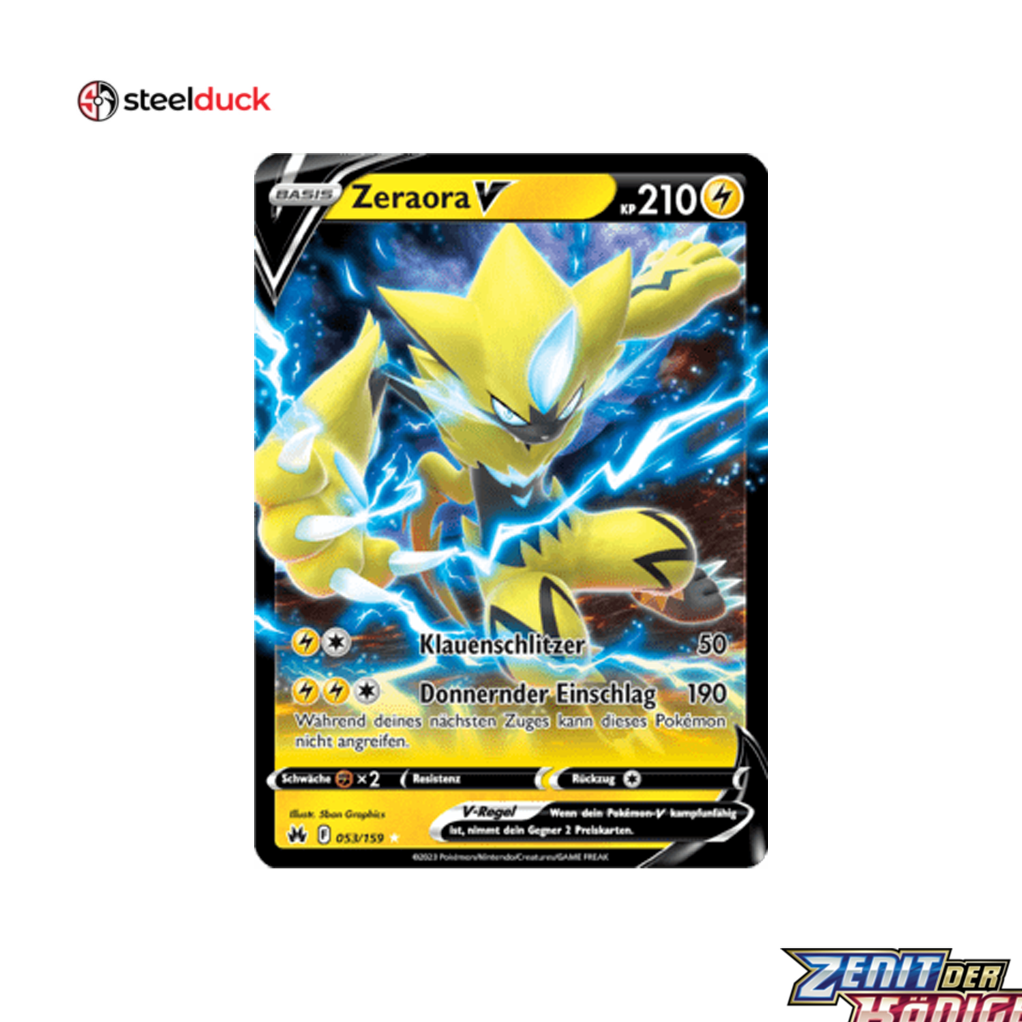 Zeraora V (053/159) Zenit der Könige - Holo Rare V