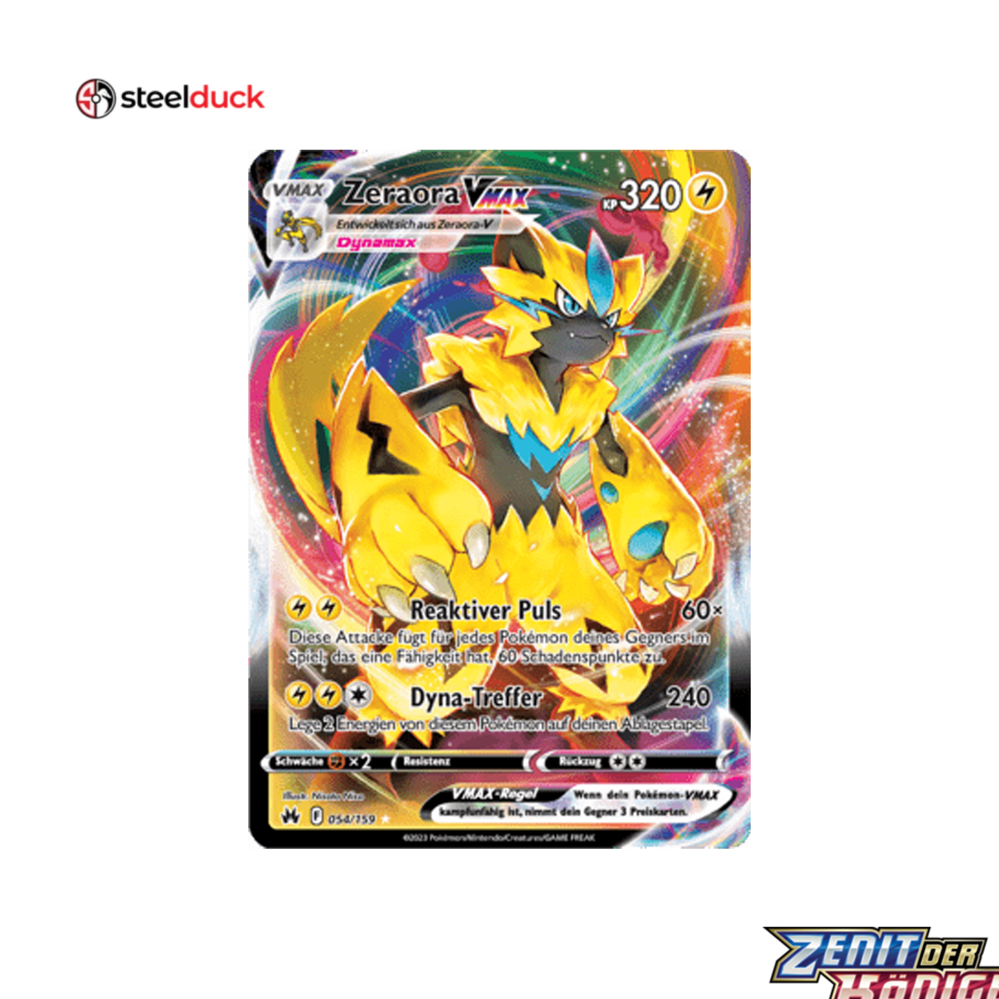 Zeraora VMAX (054/159) Zenit der Könige - Holo Rare VMAX