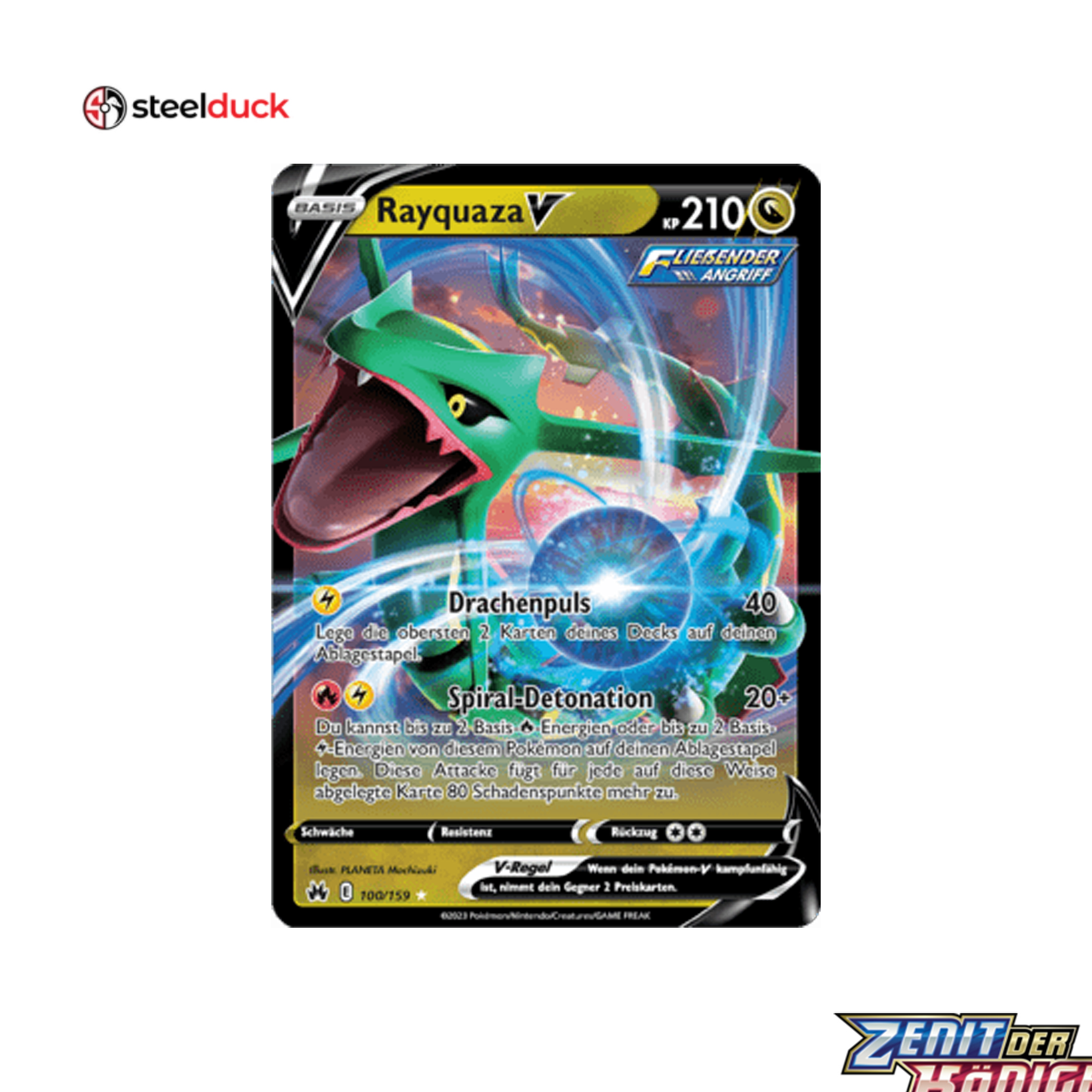 Rayquaza V (100/159) Zenit der Könige - Holo Rare V