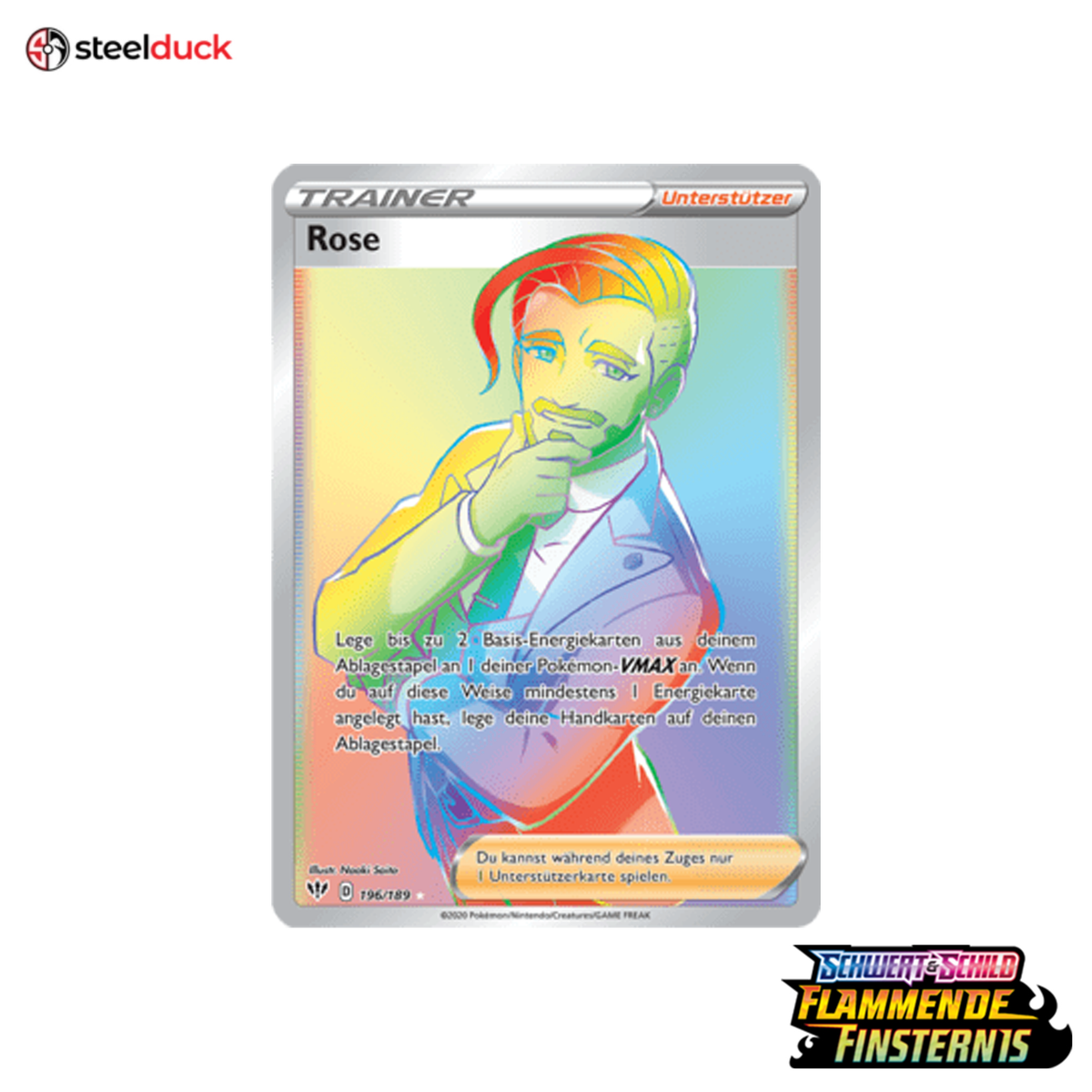 Rose (196/189) Flammende Finsternis - Rainbow Rare