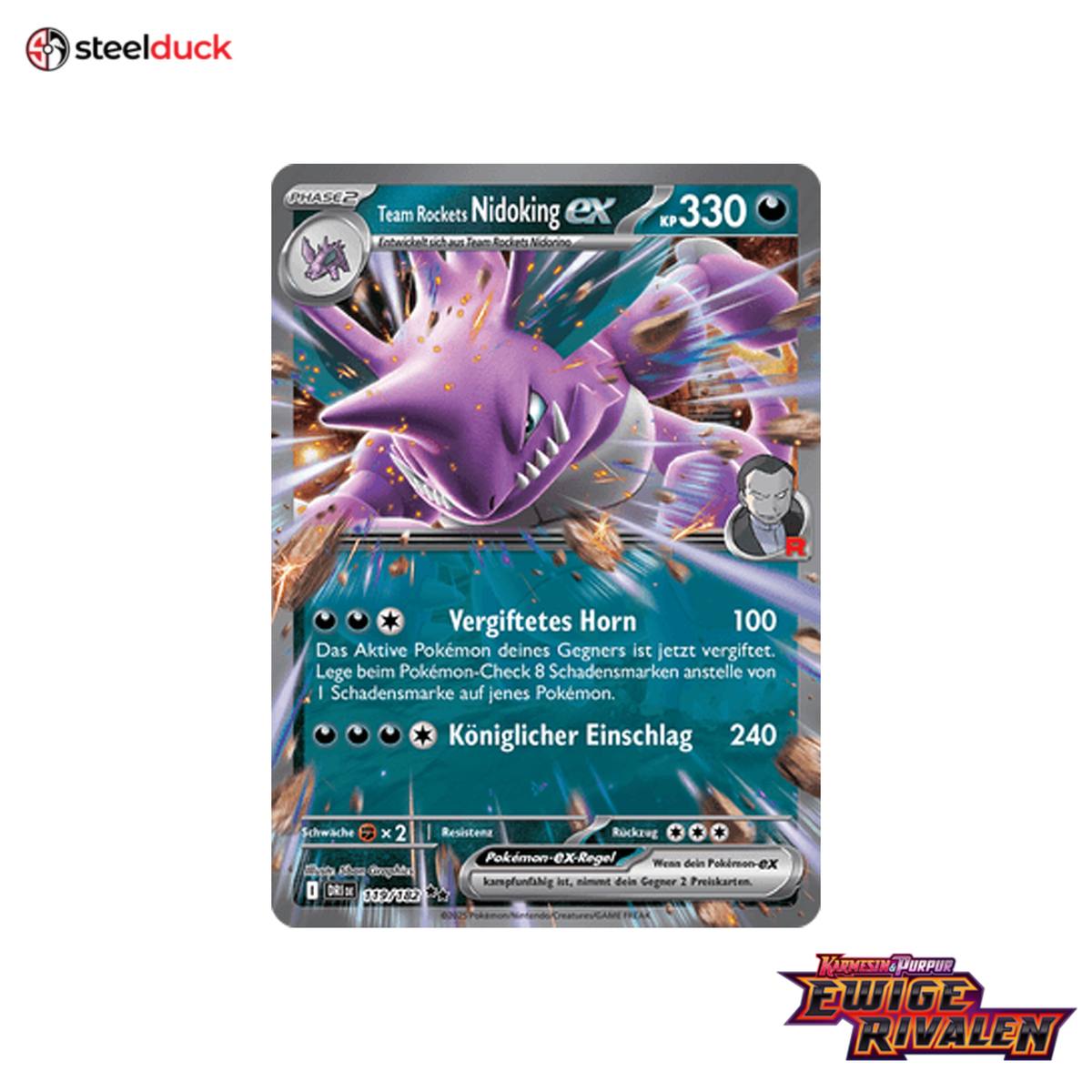 Team Rockets Nidoking ex (119/182) Ewige Rivalen - Double Rare