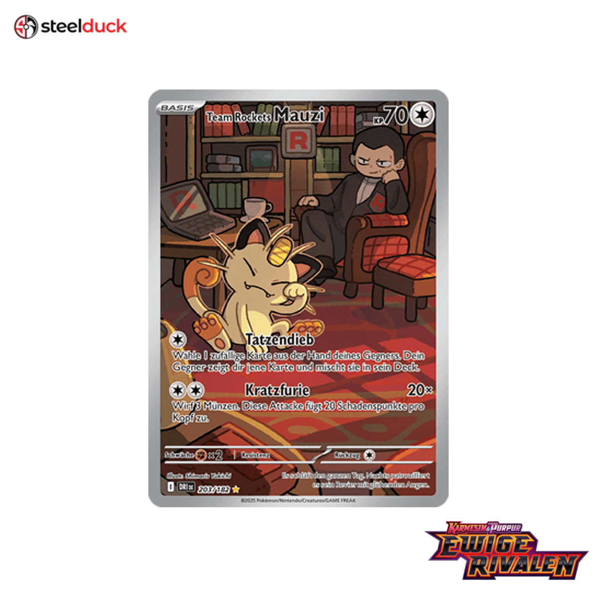 Team Rockets Mauzi (203/182) Ewige Rivalen - Illustration Rare