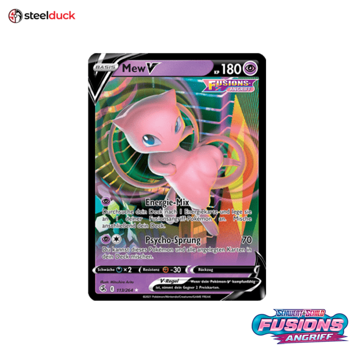 Mew V (113/264) Fusionsangriff - Holo Rare V