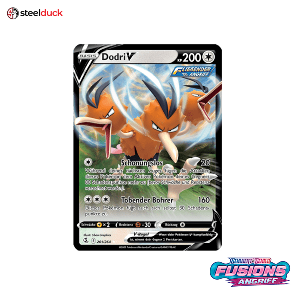 Dodri V (201/264) Fusionsangriff - Holo Rare V
