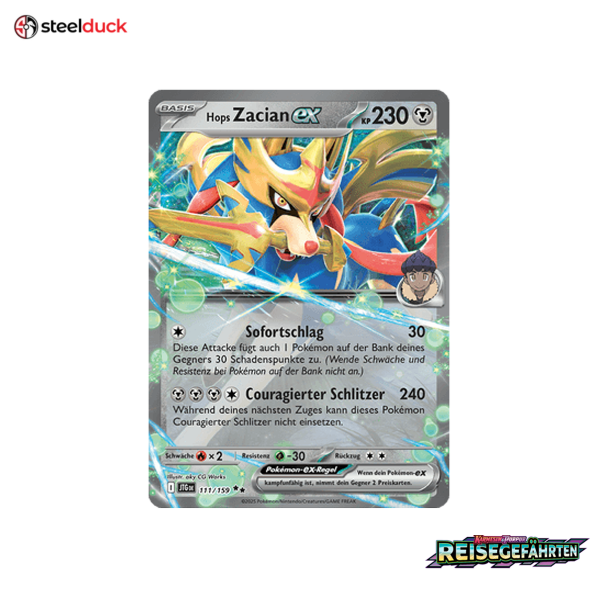 Hops Zacian ex (111/159) Reisegefährten - Double Rare