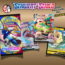 Pokémon Schwert & Schild – Kartenpaket (20 Karten) – Deutsch – inkl. 1 Hit-Karte