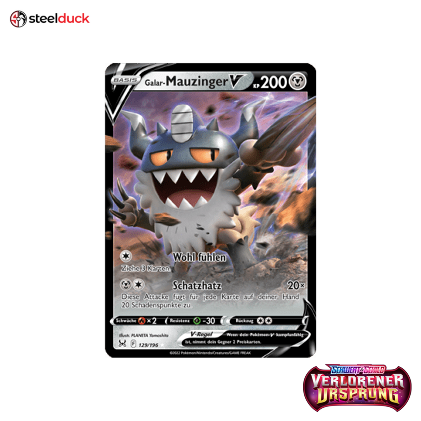 Galar-Mauzinger V (129/196) Verlorener Ursprung - Holo Rare V